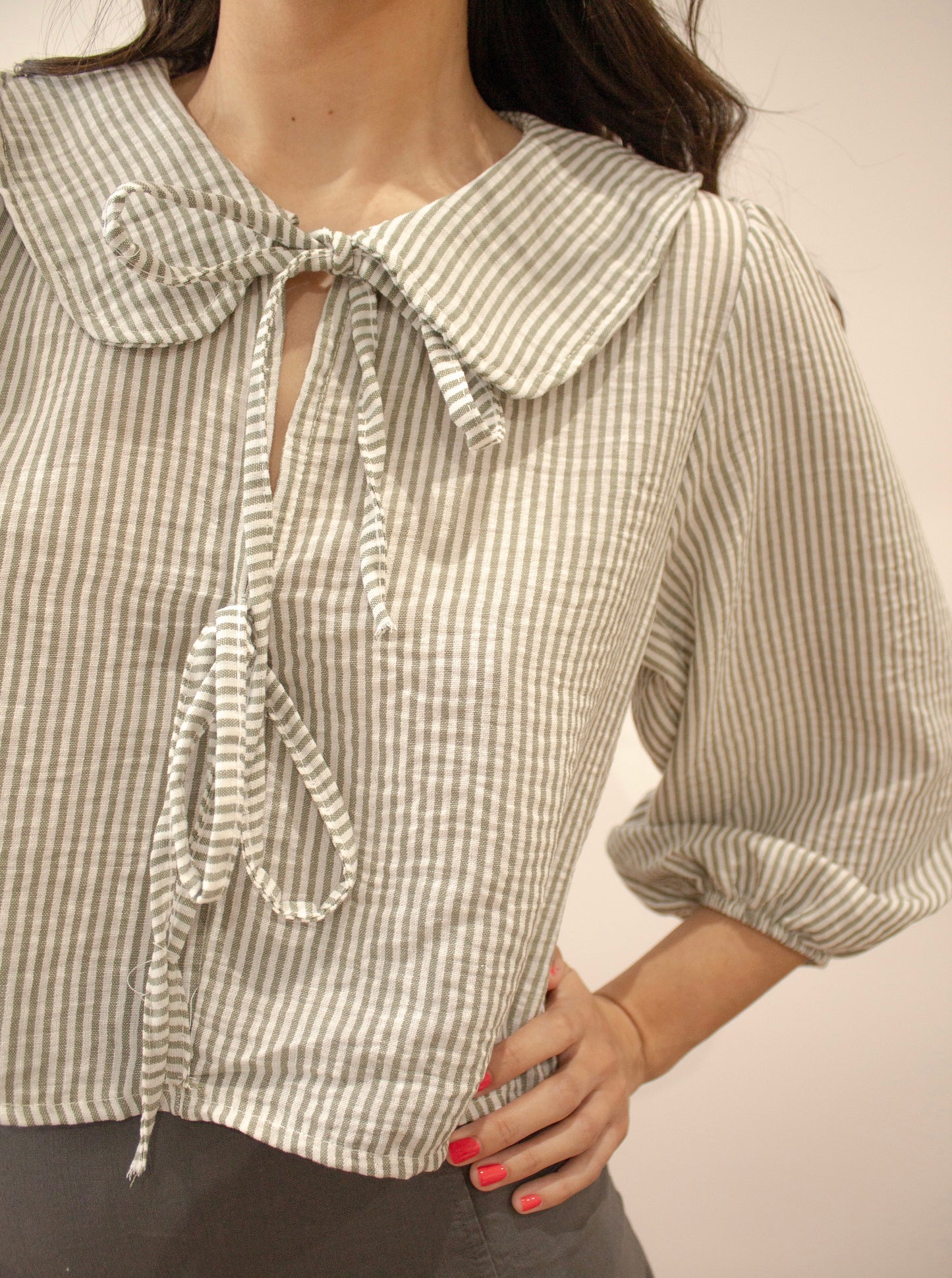 Blusa rayas verdes