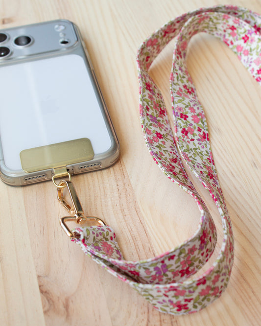 Cuelga móvil flores rosas