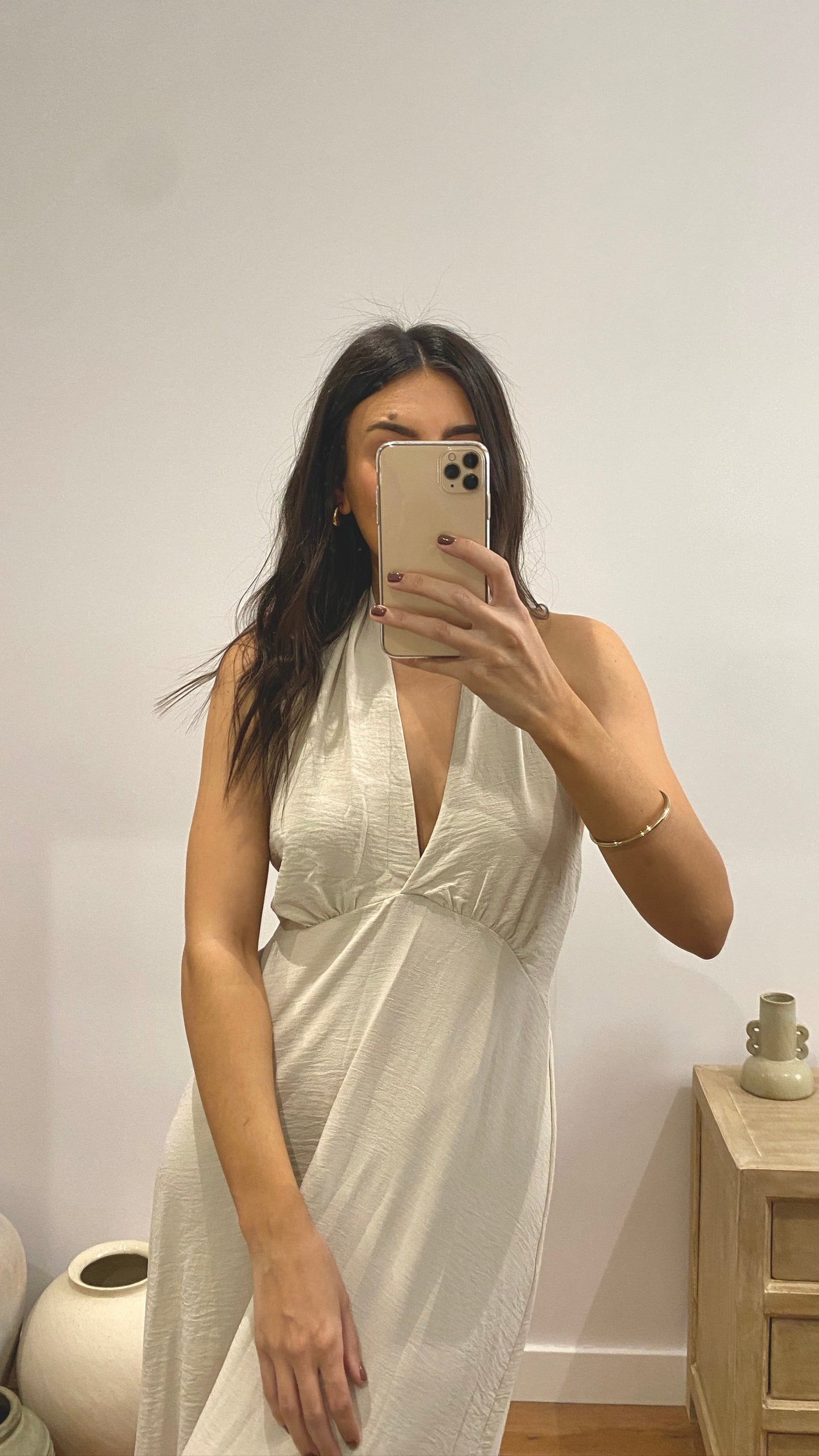 Vestido cuello atado