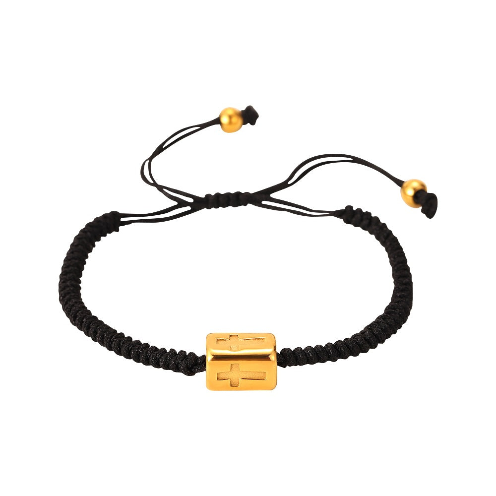 Pulsera ajustable cruz