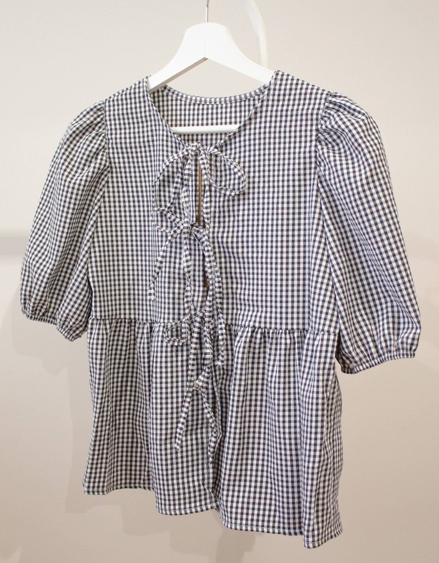 Blusa vichy negro