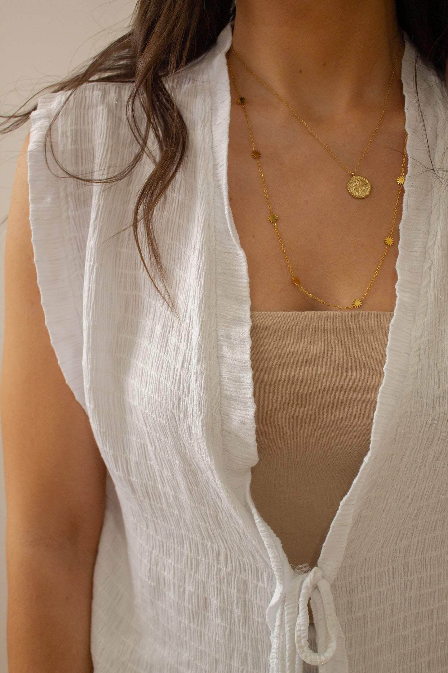 Conjunto hilo brillo blanco