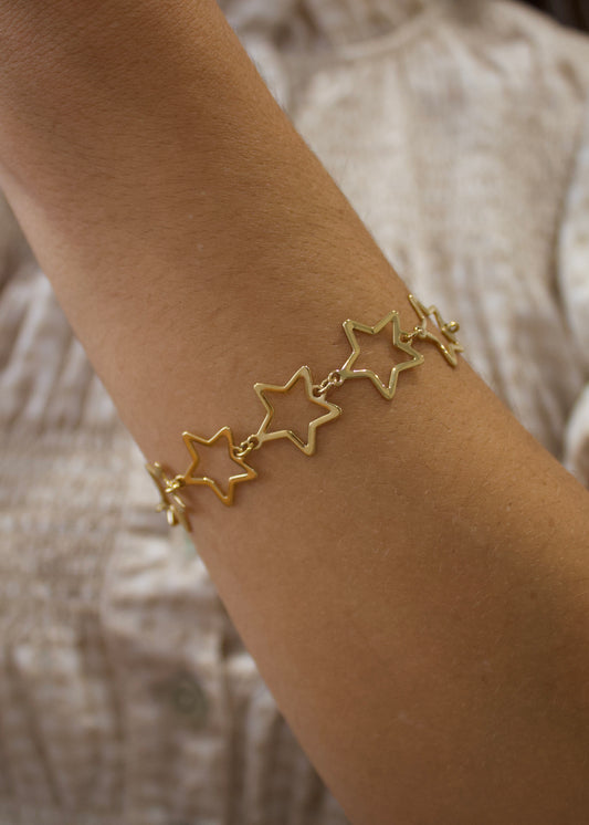 Pulsera cuentas estrellas