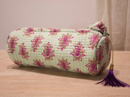 Estuche verde agua