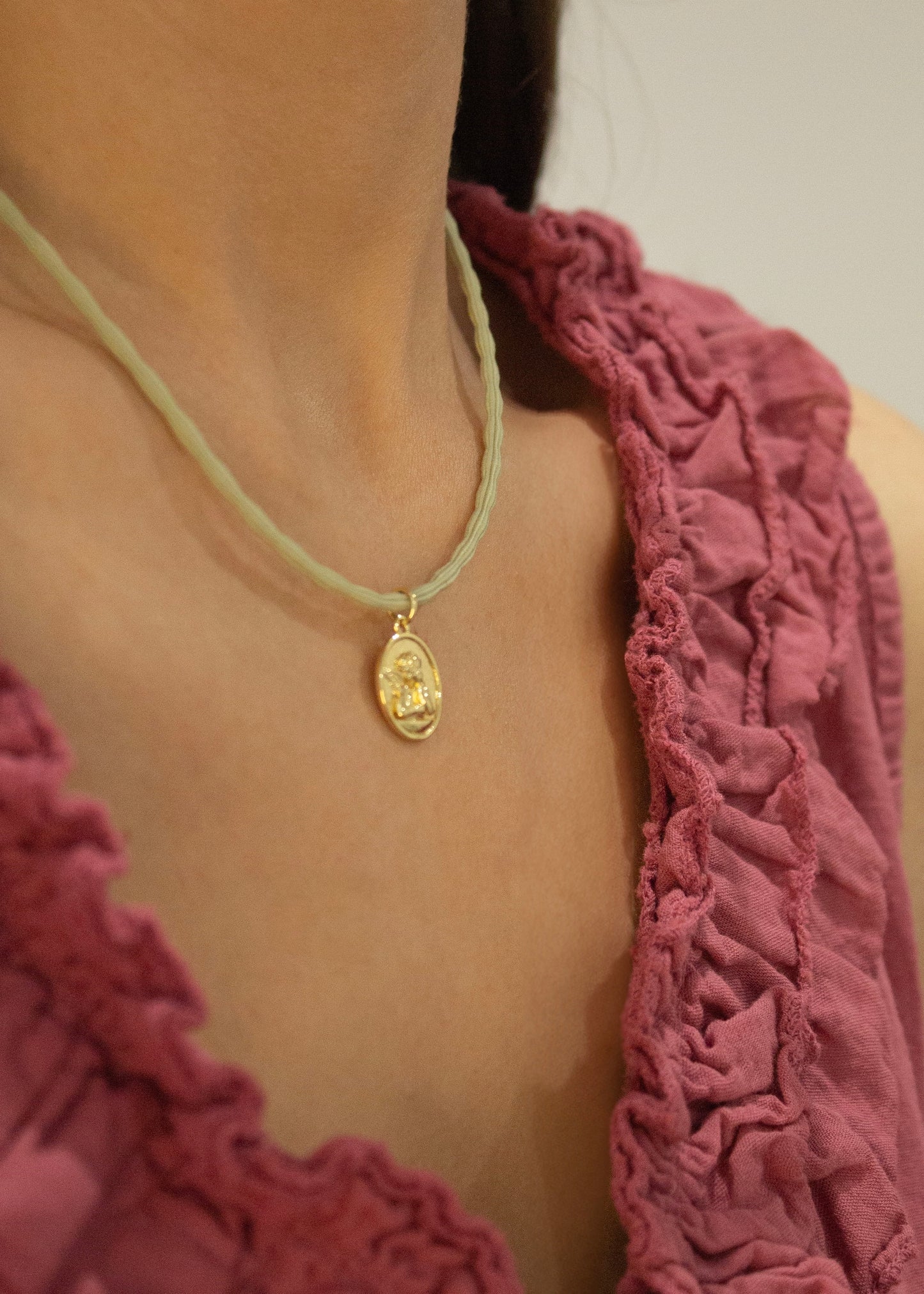 Collar ángel verde mint