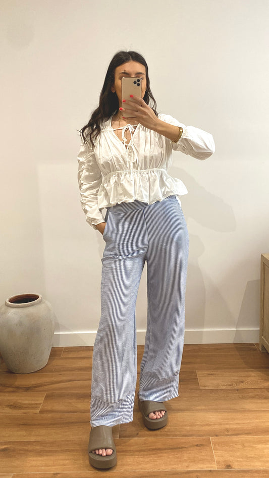 Pantalones rayas azules
