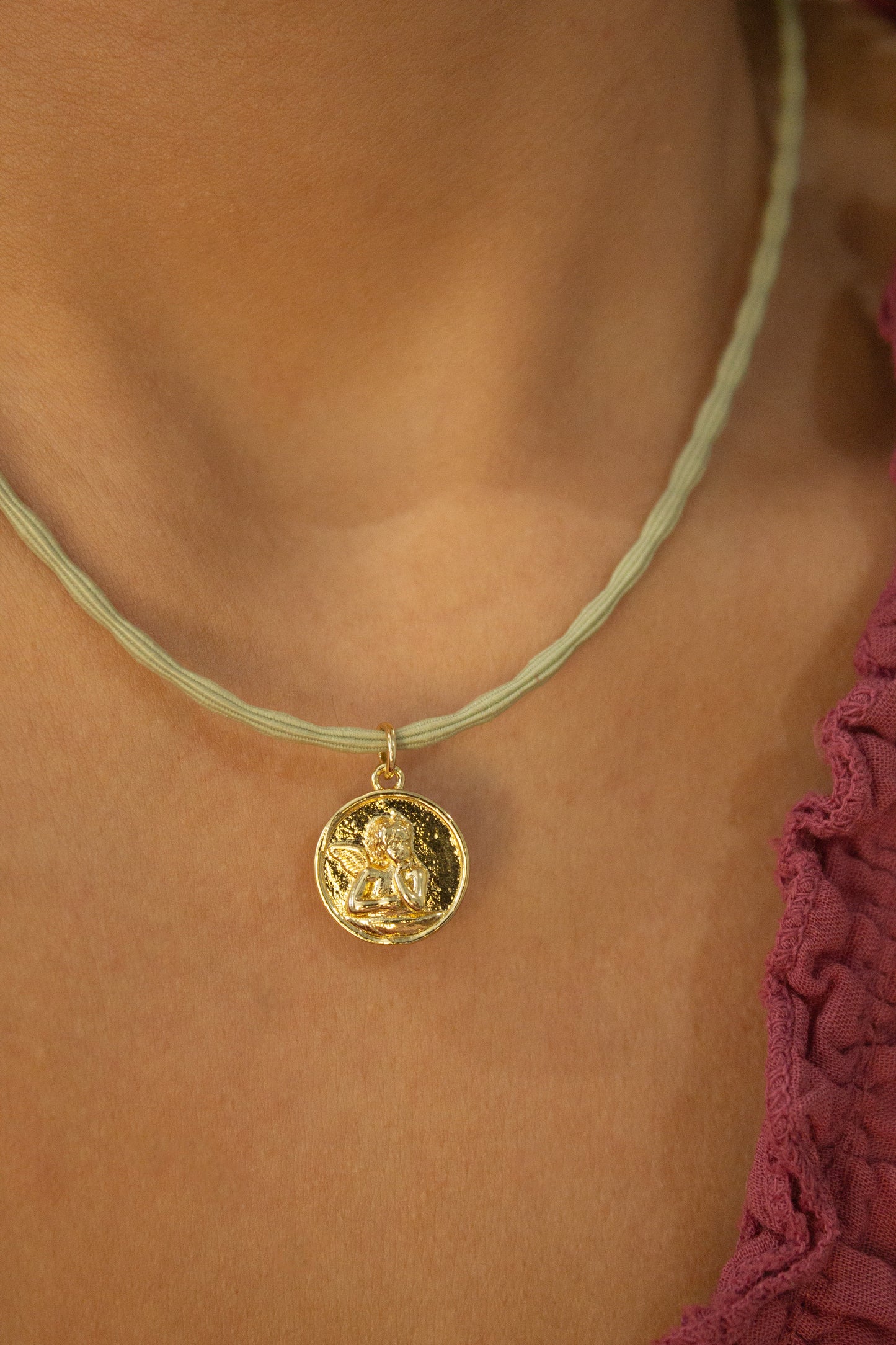 Collar ángel verde mint
