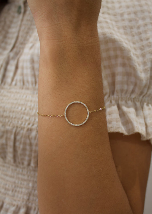 Pulsera círculo circonitas