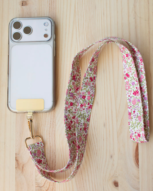 Cuelga móvil flores rosas