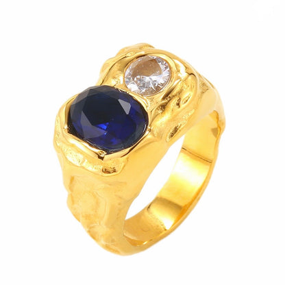 Anillo circonita azul