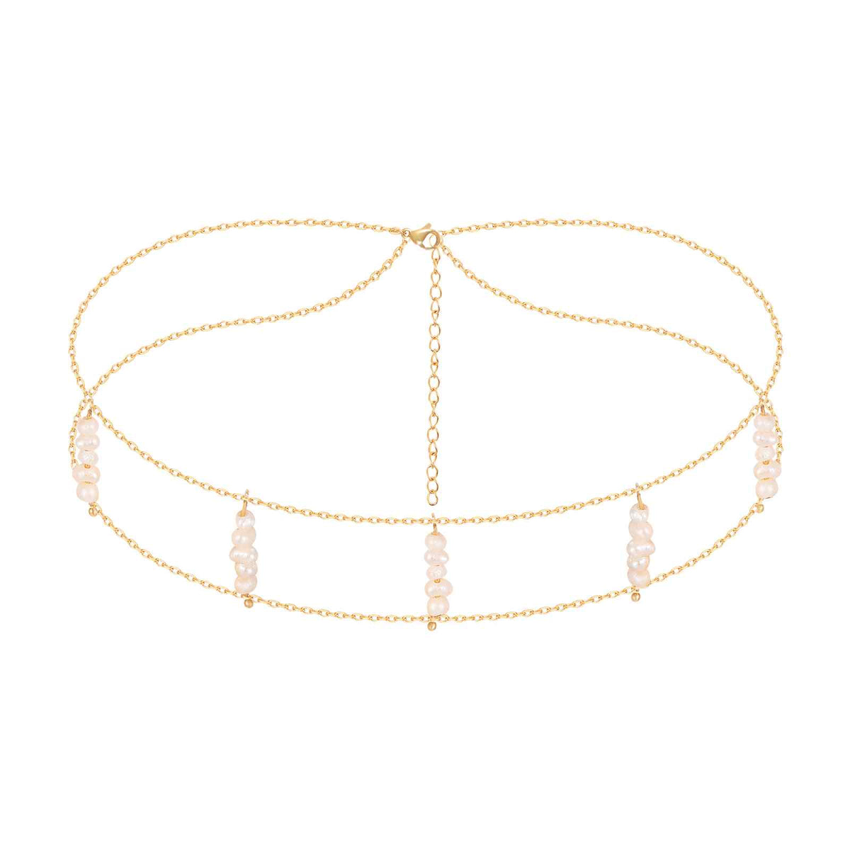 Choker doble de perlas