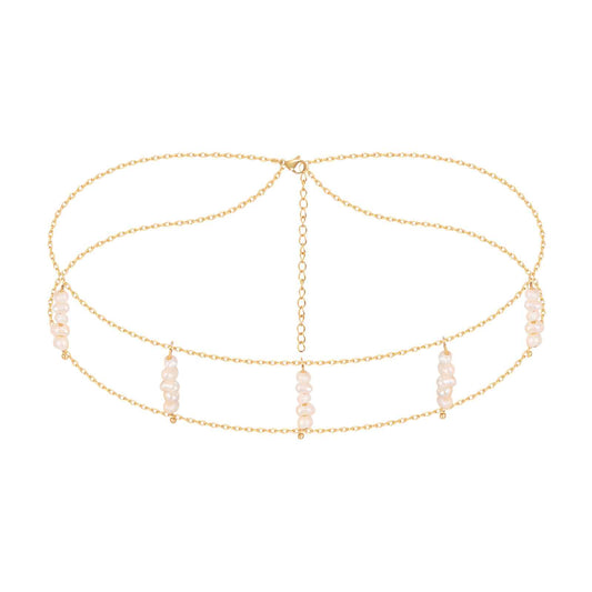 Choker doble de perlas