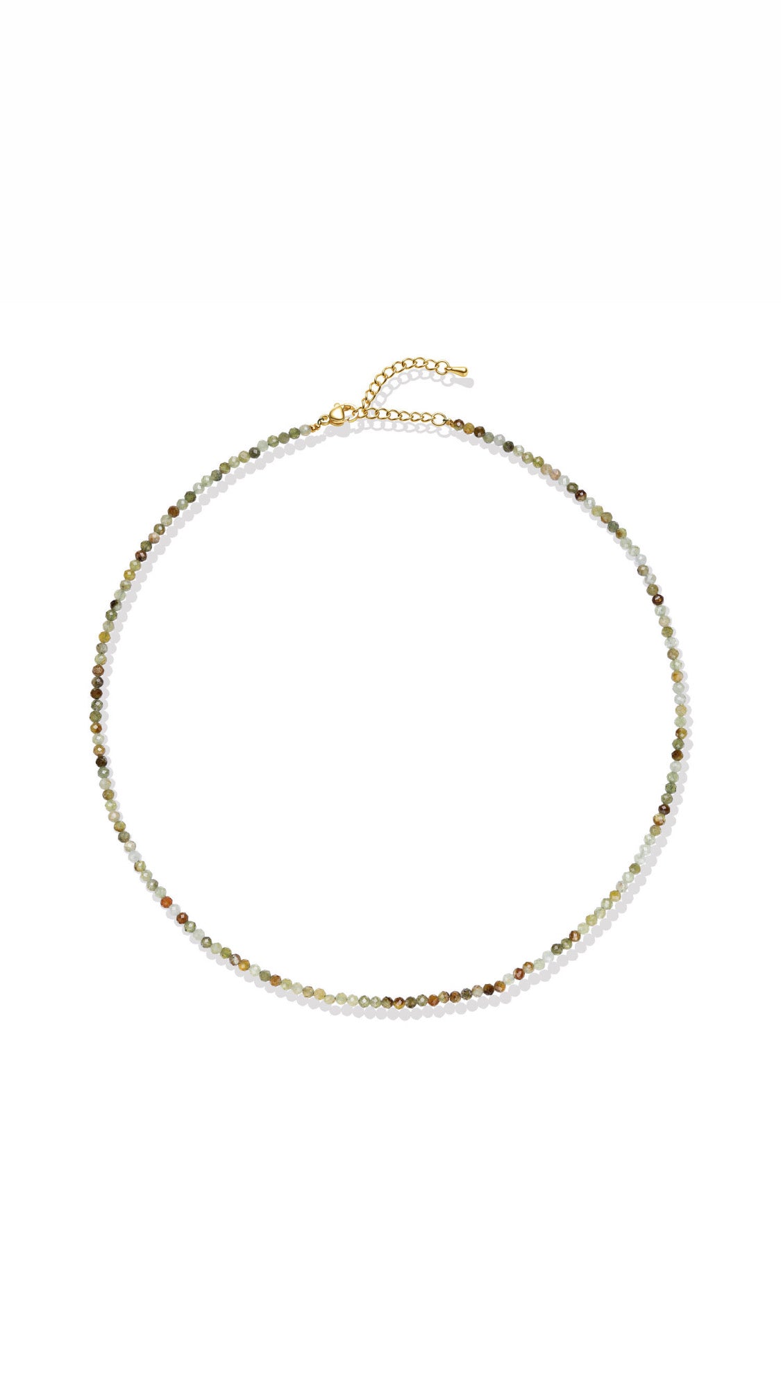 Collar mineral granate verde