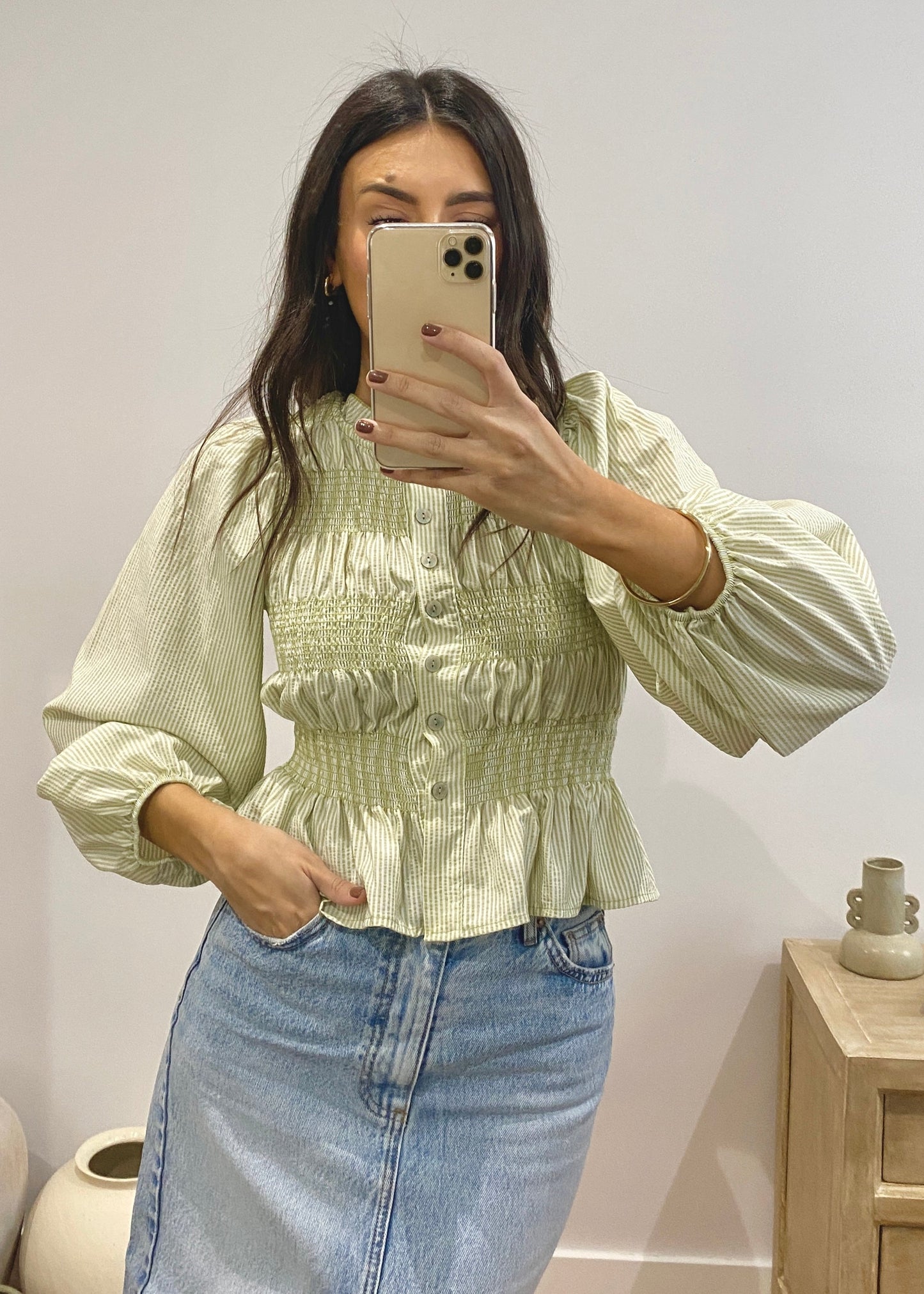 Blusa rayas verdes