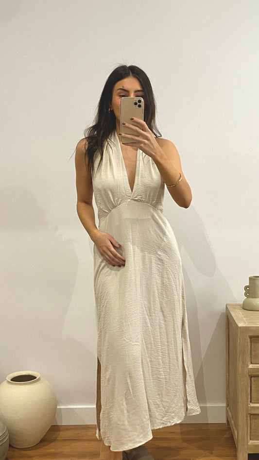 Vestido cuello atado