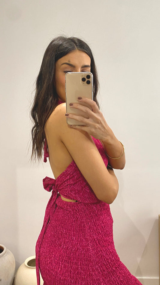 Vestido falda nido de abeja