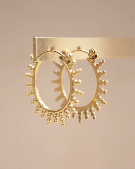 Pendientes de aro sol