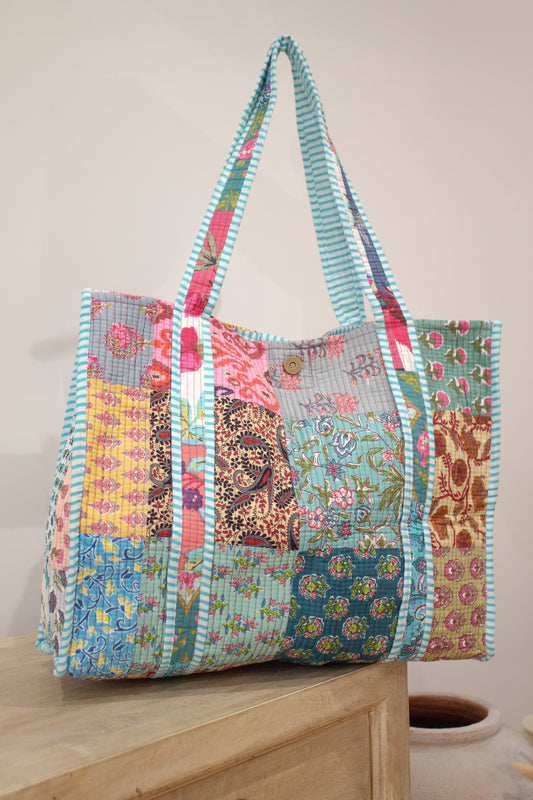 Bolso indio azul claro