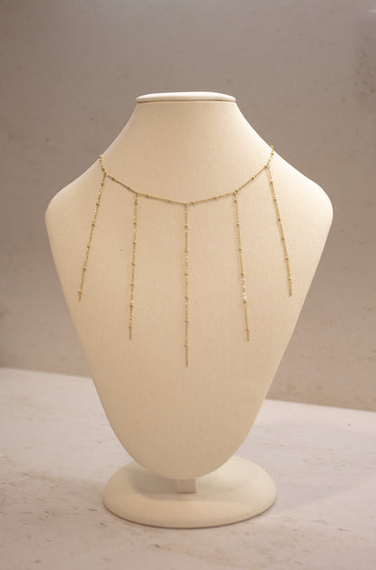 Collar cascada mini bolitas