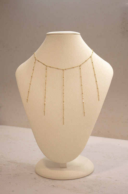 Collar cascada mini bolitas