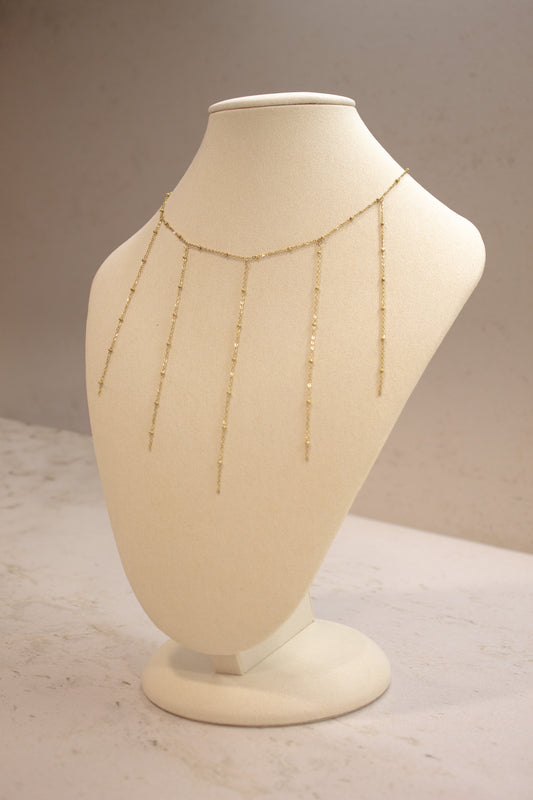 Collar cascada mini bolitas