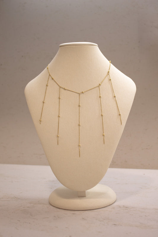 Collar cascada bolitas