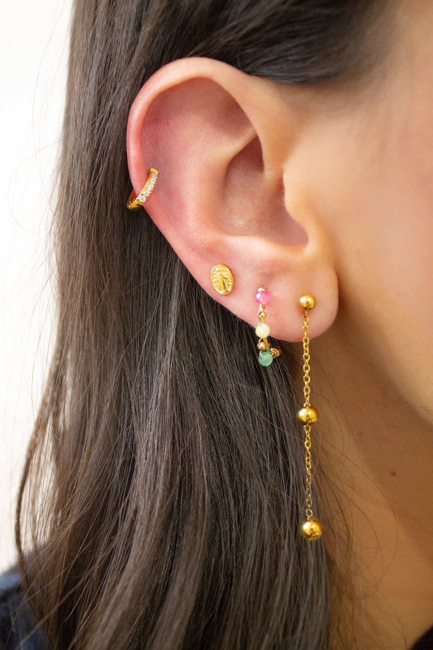 Pendientes cascada bolas
