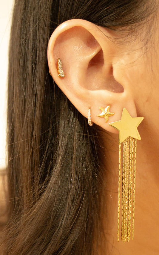 Pendientes cascada estrella